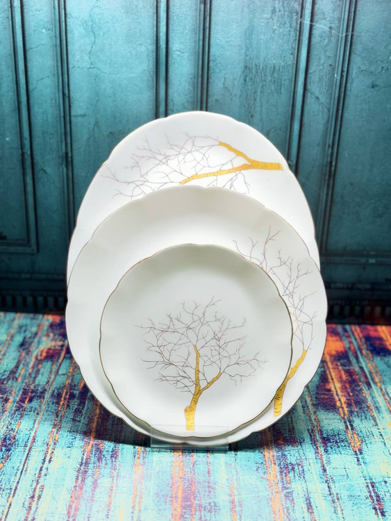 سرویس ۲۶ پارچه آرکوپال طرح درختی نیلوفری ۶ نفره مدرن